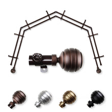 Load image into Gallery viewer, Poise 13/16" 4-Sided Double Bay Curtain Rod