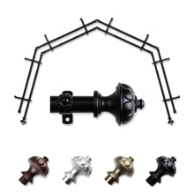 Load image into Gallery viewer, Sierra 13/16" 4-Sided Double Bay Curtain Rod