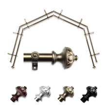 Load image into Gallery viewer, Sierra 13/16" 4-Sided Double Bay Curtain Rod
