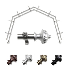 Load image into Gallery viewer, Sierra 13/16" 4-Sided Double Bay Curtain Rod