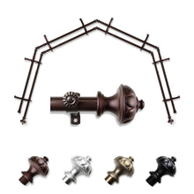 Load image into Gallery viewer, Sierra 13/16" 4-Sided Double Bay Curtain Rod