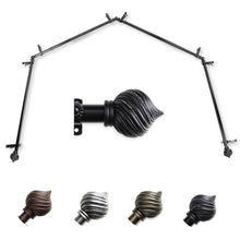 Load image into Gallery viewer, Bisque 13/16" 4-Sided Bay Curtain Rod