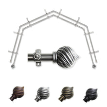 Load image into Gallery viewer, Bisque 13/16" 4-Sided Double Bay Curtain Rod