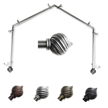Load image into Gallery viewer, Bisque 13/16" 4-Sided Bay Curtain Rod