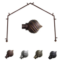 Load image into Gallery viewer, Bisque 13/16" 4-Sided Bay Curtain Rod