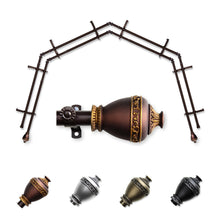 Load image into Gallery viewer, Amelie 13/16" 4-Sided Double Bay Curtain Rod