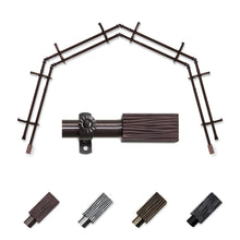 Load image into Gallery viewer, Alder 13/16" 4-Sided Double Bay Curtain Rod