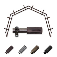 Load image into Gallery viewer, Cedar 13/16" 4-Sided Double Bay Curtain Rod
