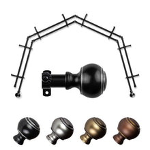 Load image into Gallery viewer, Jaylin 13/16" 4-Sided Double Bay Curtain Rod