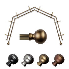 Load image into Gallery viewer, Jaylin 13/16" 4-Sided Double Bay Curtain Rod