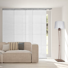 Load image into Gallery viewer, Embroidered Chiffon 4-Panel Single Rail Panel Track 48"-88"W x 91.4"H, Panel width 23.5" - 80% LIGHT-FILTERING