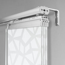 Load image into Gallery viewer, Shattered 4-Panel Single Rail Panel Track Extendable 34"-57"W, Panel width 15.75" - 50% LIGHT-FILTERING