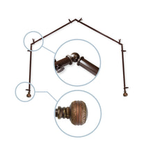 Load image into Gallery viewer, Ornament 13/16" 4-Sided Bay Curtain Rod