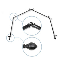 Load image into Gallery viewer, Garnet 13/16" 4-Sided Bay Curtain Rod