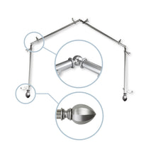 Load image into Gallery viewer, Garnet 13/16" 4-Sided Bay Curtain Rod