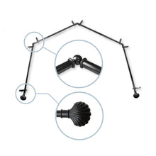 Load image into Gallery viewer, Scallop 13/16" 4-Sided Bay Curtain Rod