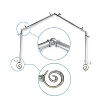 Load image into Gallery viewer, Spiral 13/16" 4-Sided Bay Curtain Rod