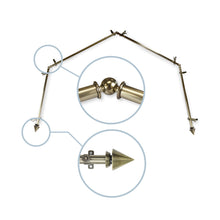 Load image into Gallery viewer, Cone 13/16" 4-Sided Bay Curtain Rod