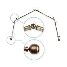 Load image into Gallery viewer, Poise 13/16" 4-Sided Bay Curtain Rod