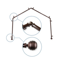 Load image into Gallery viewer, Poise 13/16" 4-Sided Bay Curtain Rod