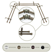 Load image into Gallery viewer, 5/8" Double Bay Curtain Rod