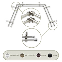 Load image into Gallery viewer, 5/8" Double Bay Curtain Rod