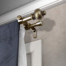 Load image into Gallery viewer, Knob 5/8" Double Curtain Rod - Antique Gold