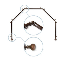 Load image into Gallery viewer, Ornament 13/16" 5-Sided Bay Curtain Rod