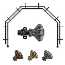 Load image into Gallery viewer, Flair 13/16" 5-Sided Double Bay Curtain Rod
