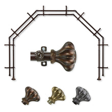Load image into Gallery viewer, Flair 13/16" 5-Sided Double Bay Curtain Rod