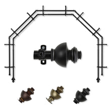 Load image into Gallery viewer, Dynasty 13/16" 5-Sided Double Bay Curtain Rod