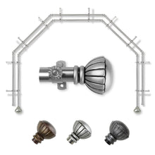 Load image into Gallery viewer, Magnolia 13/16" 5-Sided Double Bay Curtain Rod