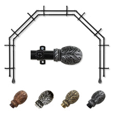 Load image into Gallery viewer, Forest 13/16" 5-Sided Double Bay Curtain Rod