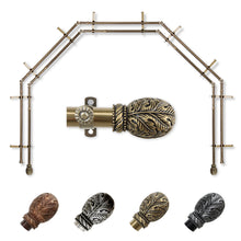 Load image into Gallery viewer, Forest 13/16" 5-Sided Double Bay Curtain Rod