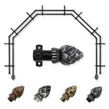 Load image into Gallery viewer, Bud 13/16" 5-Sided Double Bay Curtain Rod