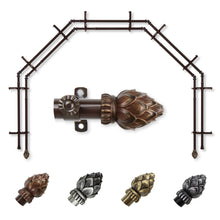Load image into Gallery viewer, Bud 13/16" 5-Sided Double Bay Curtain Rod