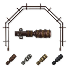 Load image into Gallery viewer, Dollop 13/16" 5-Sided Double Bay Curtain Rod