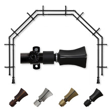 Load image into Gallery viewer, Fort 13/16" 5-Sided Double Bay Curtain Rod