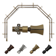 Load image into Gallery viewer, Fort 13/16" 5-Sided Double Bay Curtain Rod