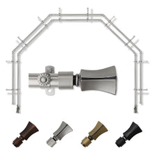Load image into Gallery viewer, Fort 13/16" 5-Sided Double Bay Curtain Rod