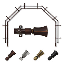 Load image into Gallery viewer, Fort 13/16" 5-Sided Double Bay Curtain Rod