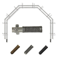 Load image into Gallery viewer, Threaded 13/16" 5-Sided Double Bay Curtain Rod
