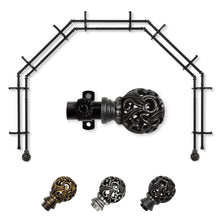 Load image into Gallery viewer, Adora 13/16" 5-Sided Double Bay Curtain Rod