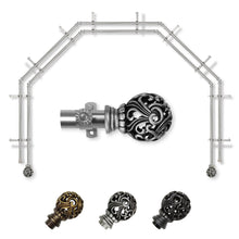 Load image into Gallery viewer, Adora 13/16" 5-Sided Double Bay Curtain Rod