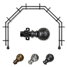 Load image into Gallery viewer, Bonbon 13/16" 5-Sided Double Bay Curtain Rod