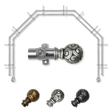 Load image into Gallery viewer, Bonbon 13/16" 5-Sided Double Bay Curtain Rod