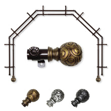 Load image into Gallery viewer, Bonbon 13/16" 5-Sided Double Bay Curtain Rod