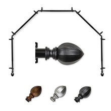 Load image into Gallery viewer, Garnet 13/16" 5-Sided Bay Curtain Rod