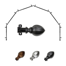 Load image into Gallery viewer, Garnet 13/16" 6-Sided Bay Curtain Rod