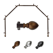 Load image into Gallery viewer, Garnet 13/16" 5-Sided Bay Curtain Rod